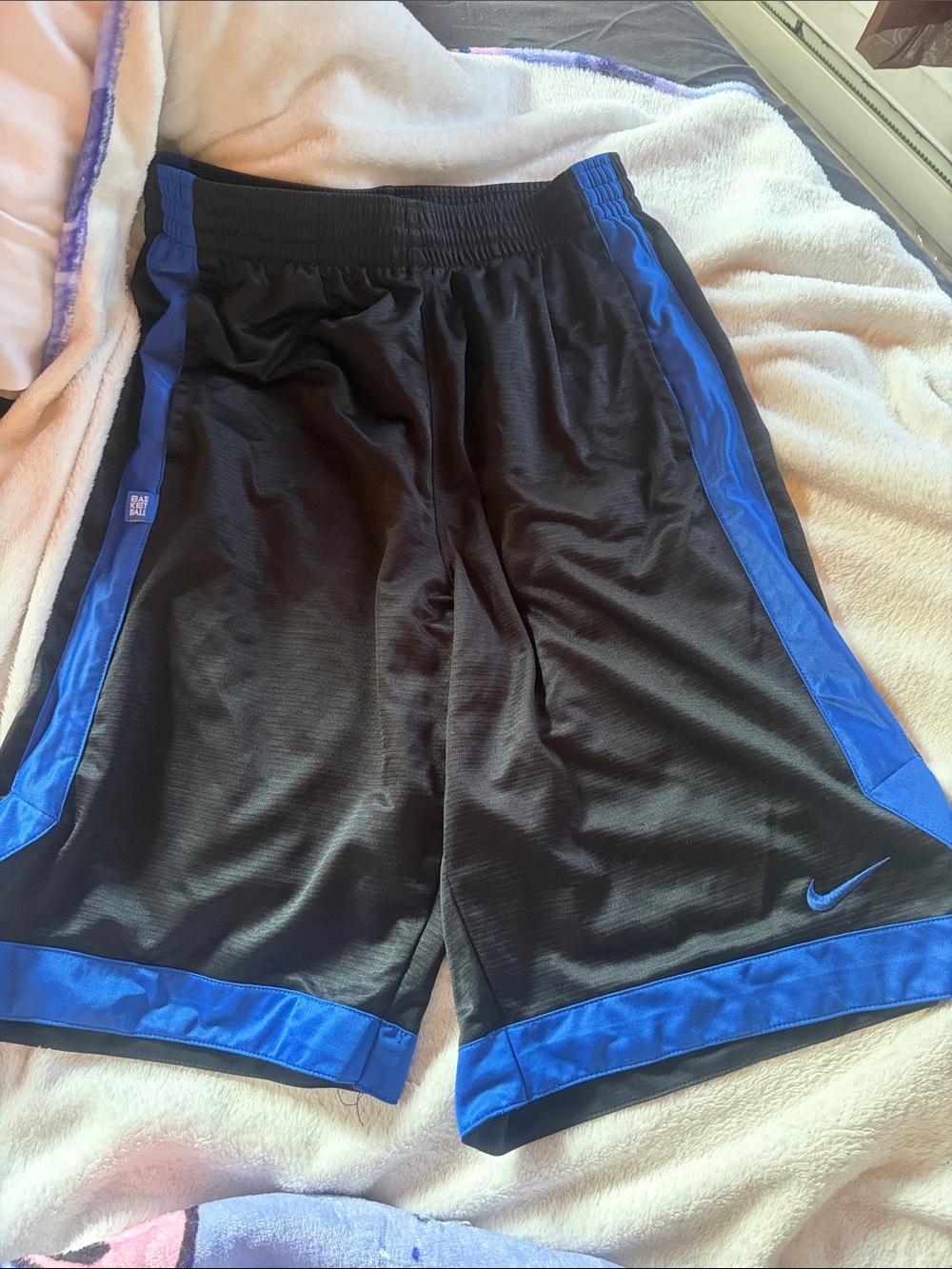 Nike black and blue basketball shorts